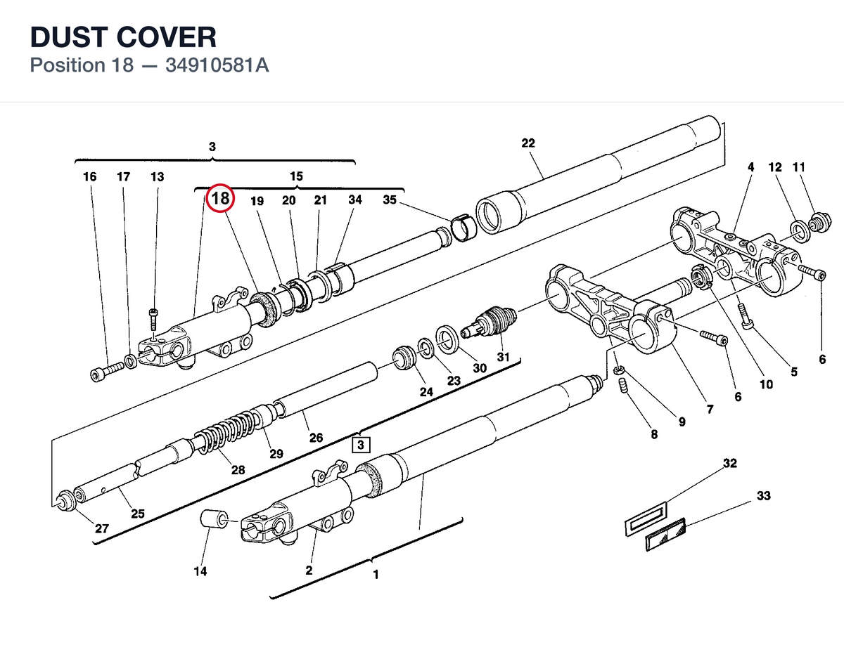 DUST COVER 34910581A diagram position