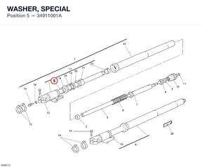 WASHER, SPECIAL 34911001A diagram position