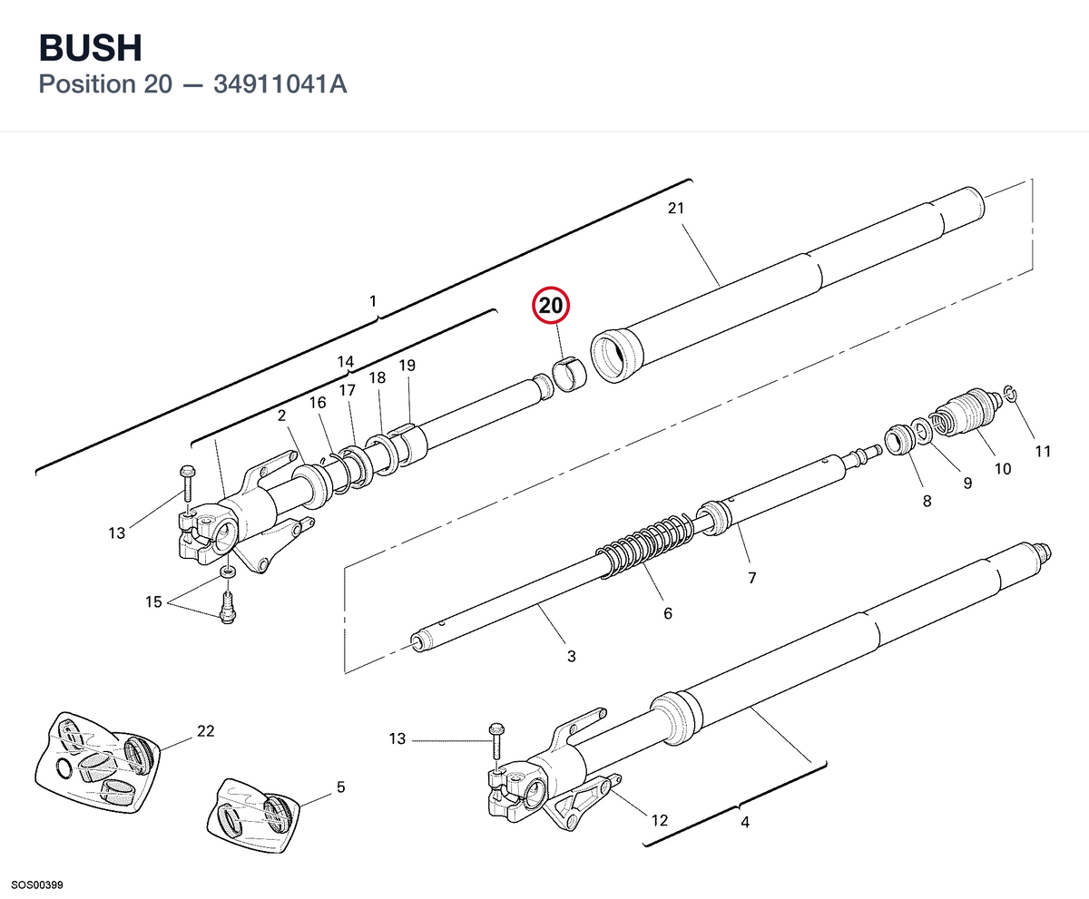 BUSH 34911041A diagram position
