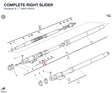 COMPLETE RIGHT SLIDER 34911091D diagram position