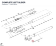 COMPLETE LEFT SLIDER 34911651A diagram position