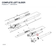 COMPLETE LEFT SLIDER 34912031A diagram position