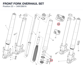 FRONT FORK OVERHAUL SET 34912861A diagram position
