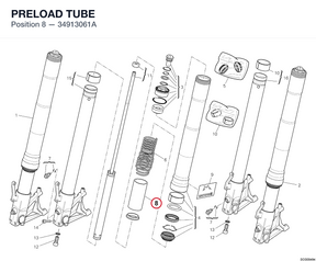 PRELOAD TUBE 34913061A diagram position