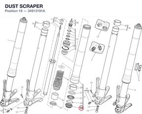 DUST SCRAPER 34913191A diagram position