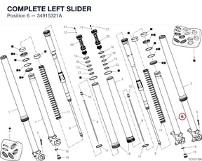 COMPLETE LEFT SLIDER 34915321A diagram position