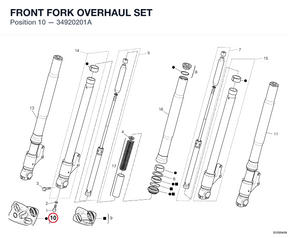 FRONT FORK OVERHAUL SET 34920201A diagram position