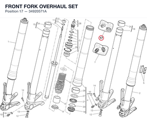 FRONT FORK OVERHAUL SET 34920571A diagram position