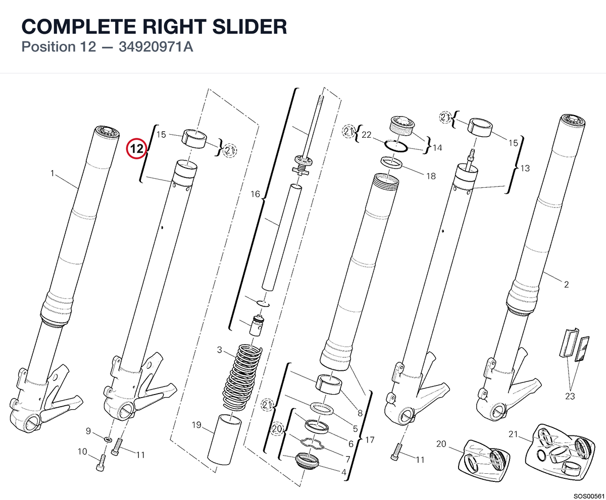 COMPLETE RIGHT SLIDER 34920971A diagram position