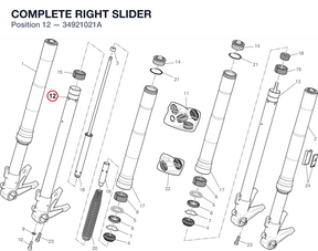 COMPLETE RIGHT SLIDER 34921021A diagram position