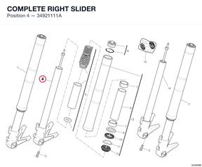 COMPLETE RIGHT SLIDER 34921111A diagram position