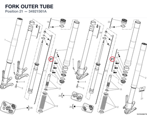 FORK OUTER TUBE 34921561A diagram position