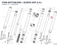 FORK BOTTOM END + SLEEVE UNIT (L.H.) 34921581A diagram position