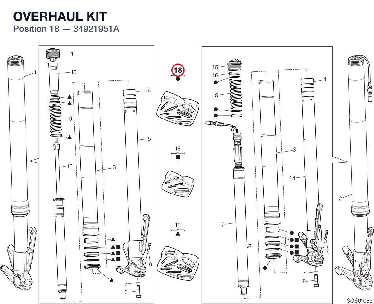 OVERHAUL KIT 34921951A diagram position