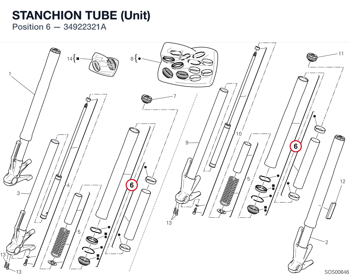 STANCHION TUBE (Unit) 34922321A diagram position