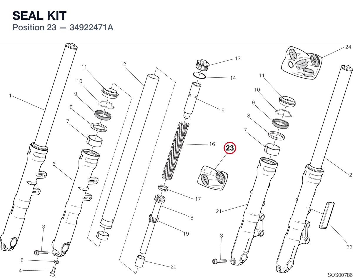 SEAL KIT 34922471A diagram position