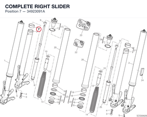 COMPLETE RIGHT SLIDER 34923091A diagram position