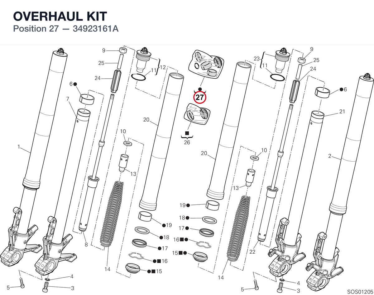 OVERHAUL KIT 34923161A diagram position