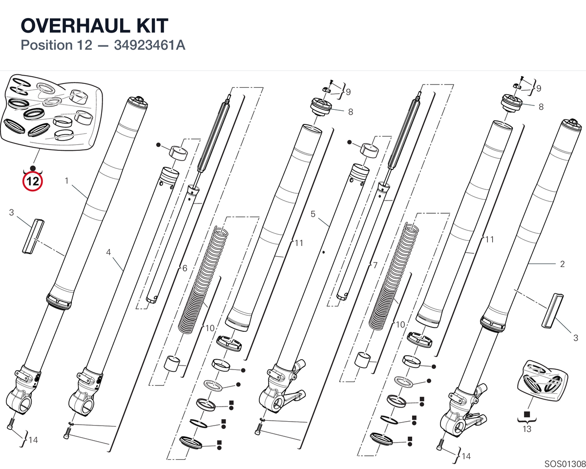 OVERHAUL KIT 34923461A diagram position