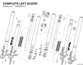 COMPLETE LEFT SLIDER 34923501A diagram position