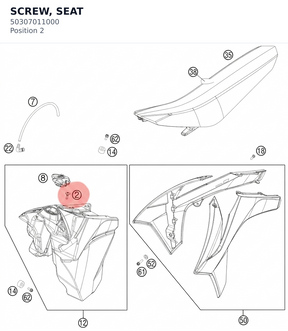 Diagram preview: SCREW, SEAT (50307011000)