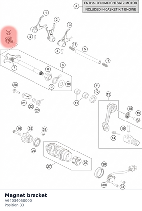 Diagram preview: Magnet bracket (A64034050000)