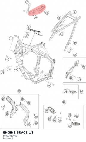 Diagram preview: ENGINE BRACE L/S (50403013000)
