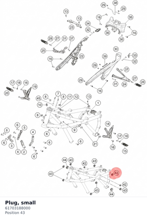Diagram preview: Plug, small (61703188000)