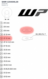 Diagram preview: SHIM 12X45X0,20 (50181296)
