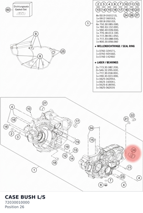 Diagram preview: CASE BUSH L/S (72030010000)