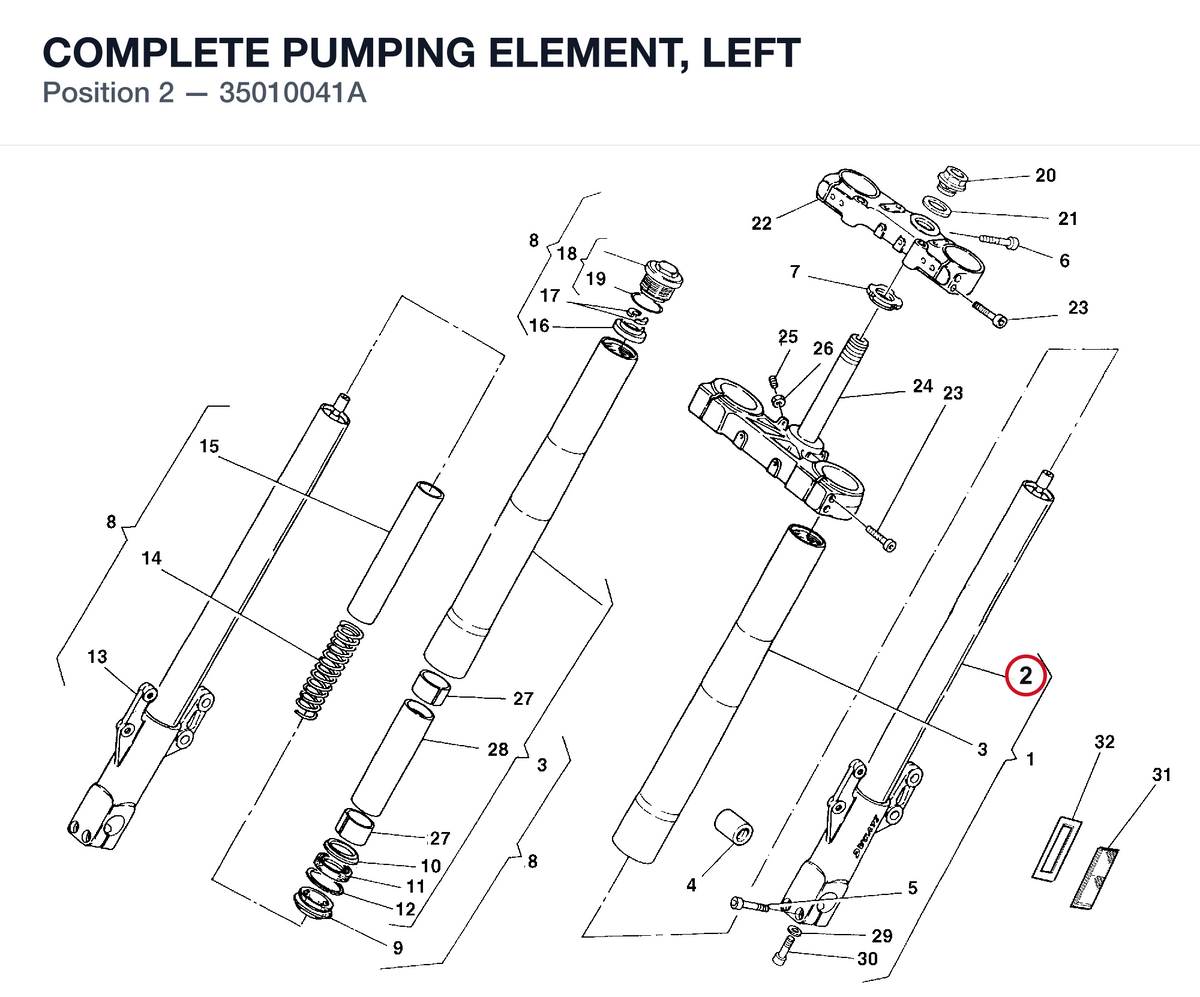 COMPLETE PUMPING ELEMENT, LEFT