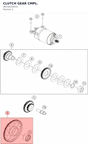Diagram preview: CLUTCH GEAR CMPL. (96232024033)