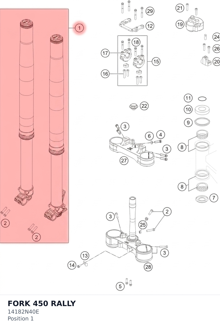 Diagram preview: FORK 450 RALLY (14182N40E)