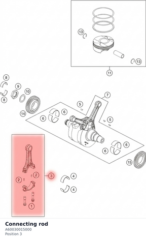 Diagram preview: Connecting rod (A60030015000)