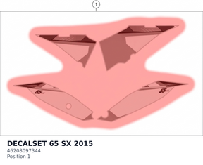Diagram preview: DECALSET 65 SX 2015 (46208097344)
