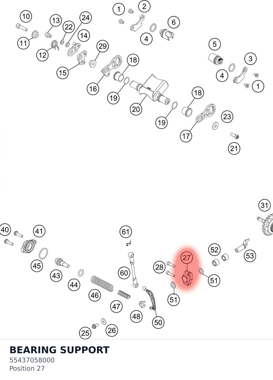 Diagram preview: BEARING SUPPORT (55437058000)