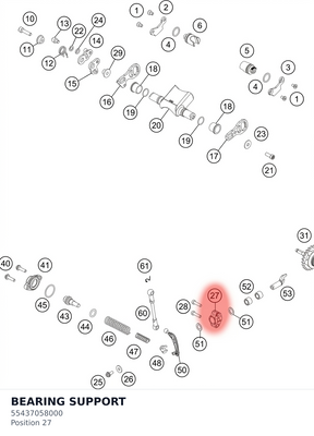 Diagram preview: BEARING SUPPORT (55437058000)
