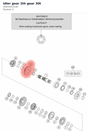 Diagram preview: Idler gear 2th gear 30t (50433012100)