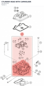 Diagram preview: CYLINDER HEAD WITH CAMHOLDER (90136020190)