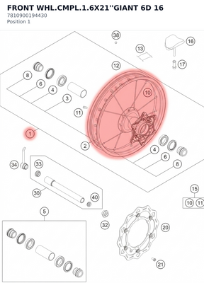 Diagram preview: FRONT WHL.CMPL.1.6X21''GIANT 6D 16 (7810900194430)