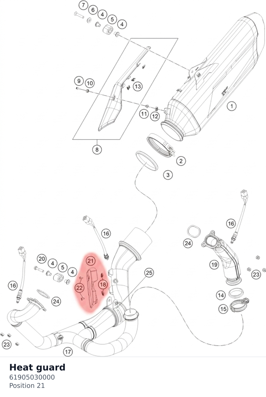 Diagram preview: Heat guard (61905030000)