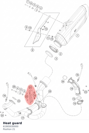 Diagram preview: Heat guard (61905030000)