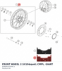 Diagram preview: FRONT WHEEL 2.5X19" CMPL. GIANT (95809102044C1)