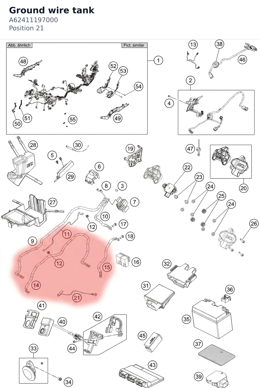 Diagram preview: Ground wire tank (A62411197000)