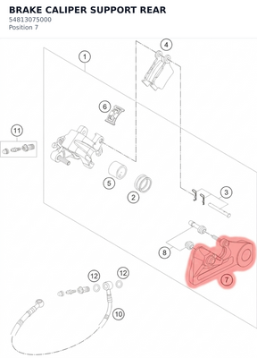 Diagram preview: BRAKE CALIPER SUPPORT REAR (54813075000)