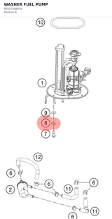 Diagram preview: WASHER FUEL PUMP (90507088030)