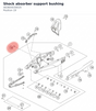 Diagram preview: Shock absorber support bushing (A63604030020)