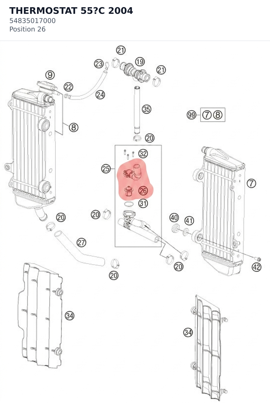 Diagram preview: THERMOSTAT 55?C           2004 (54835017000)