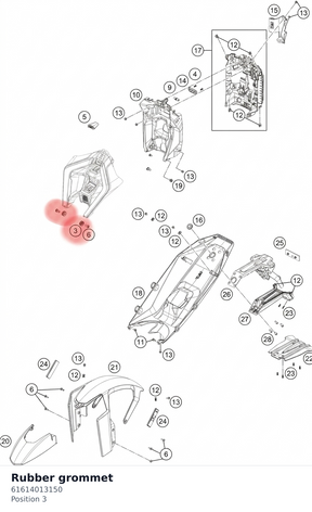 Diagram preview: Rubber grommet (61614013150)