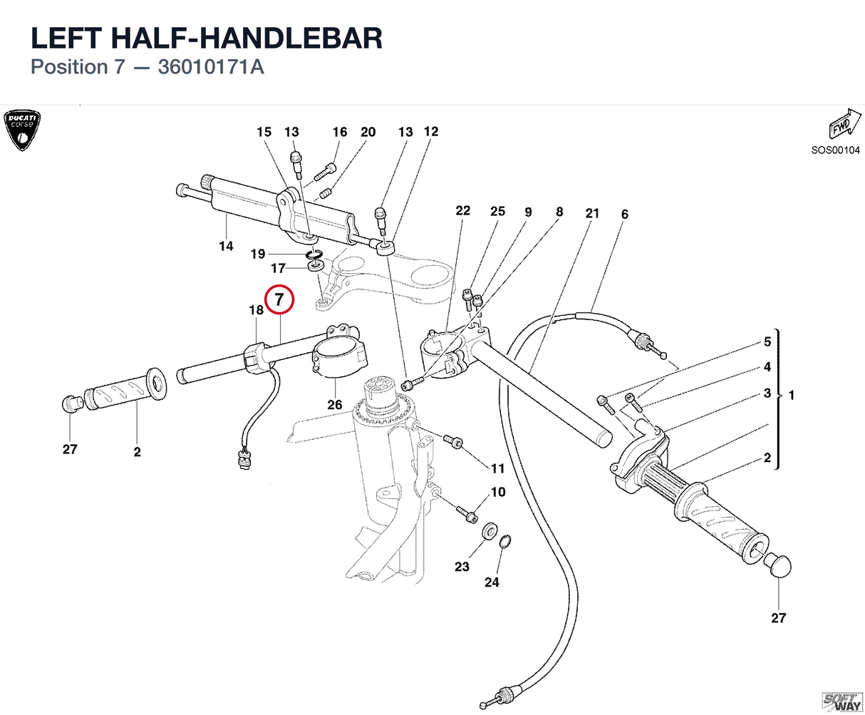LEFT HALF-HANDLEBAR